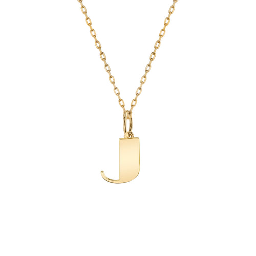 Pure Gold Small Initial Necklace