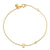 Gold Plated Sterling Silver Skull Bracelet with Bezel Set Diamond