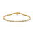 Gold & Diamond Baguette and Round Bezel Eternity Bracelet