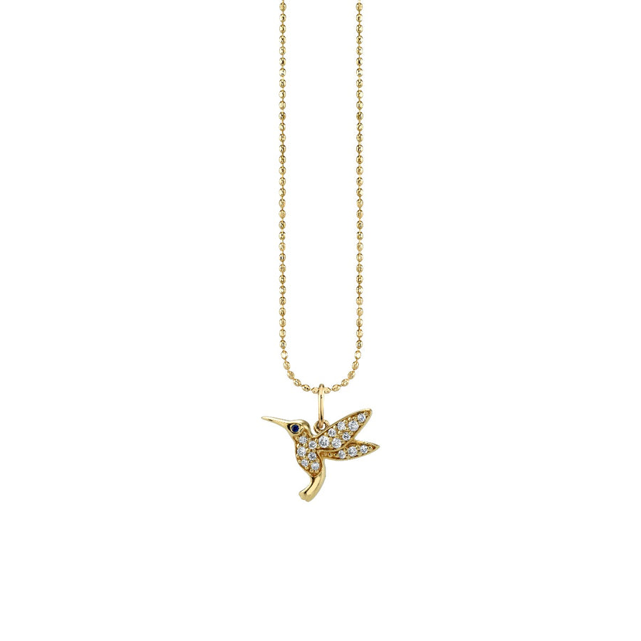Gold & Diamond Small Hummingbird Charm - Sydney Evan Fine Jewelry