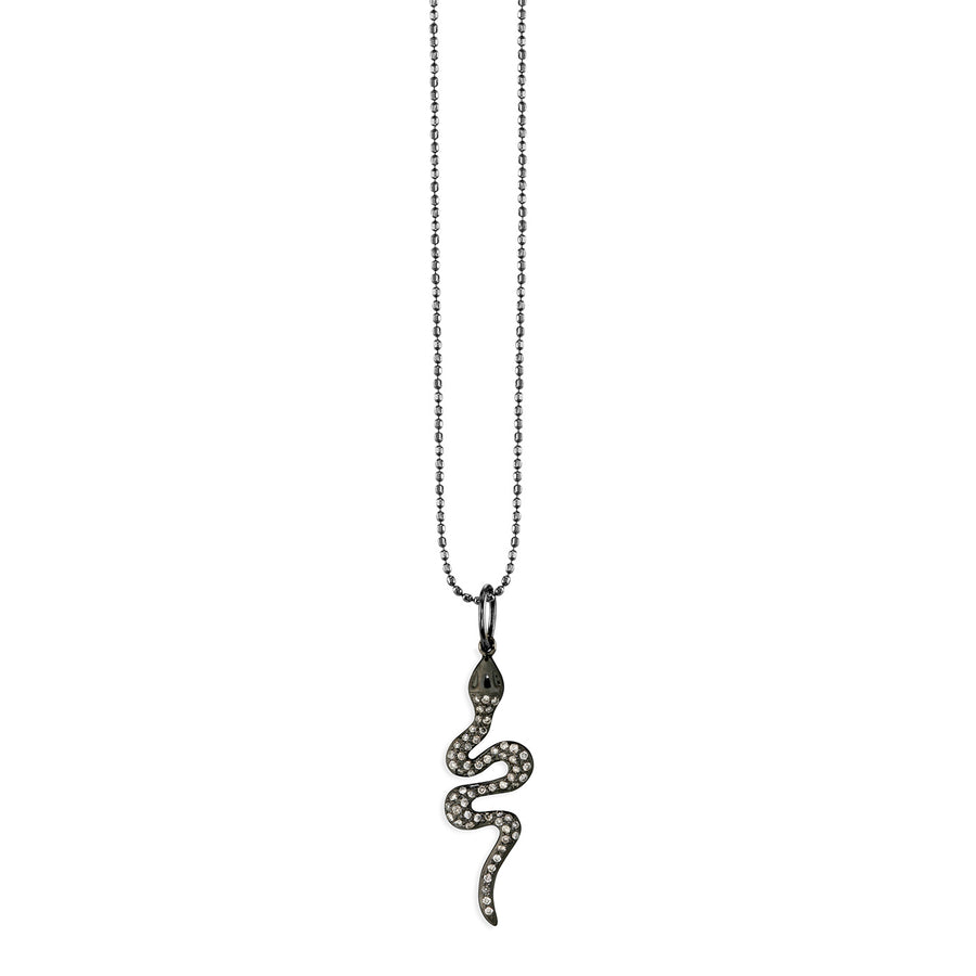 Men's Collection Black Rhodium & Diamond Snake Charm - Sydney Evan Fine Jewelry