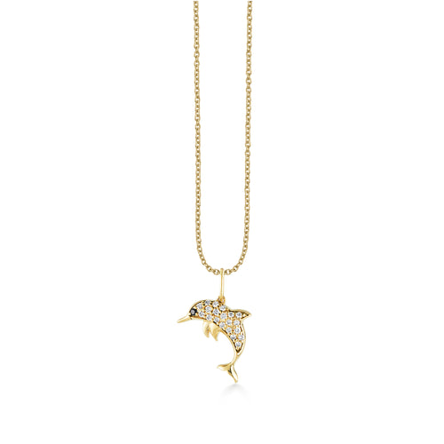 Gold & Diamond Dolphin Charm