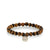 Men's Collection Gold & Diamond Happy Face on Tiger's Eye