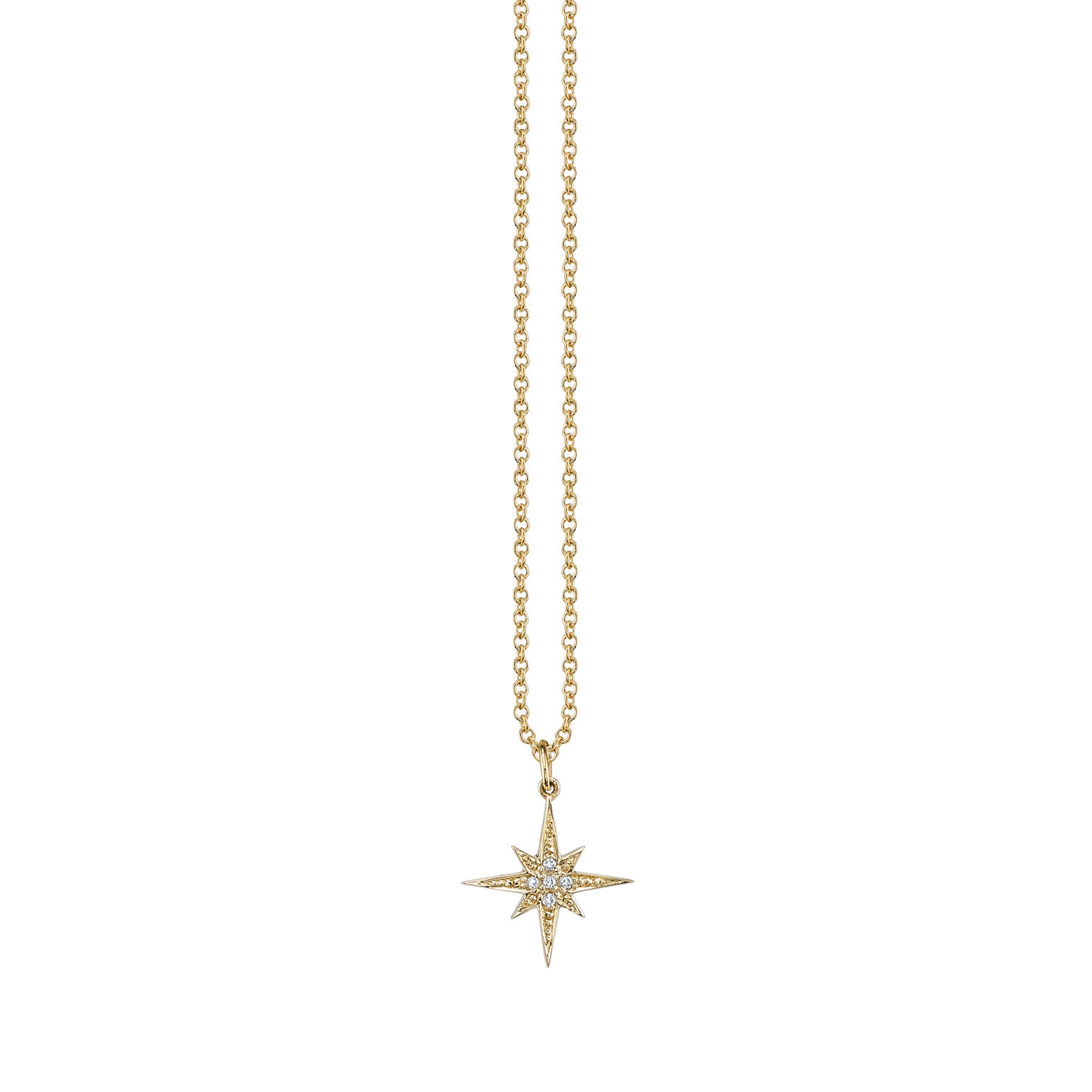 & Diamond Small Starburst Charm