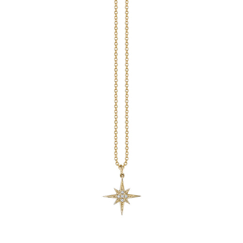 Gold & Diamond Small Starburst Charm