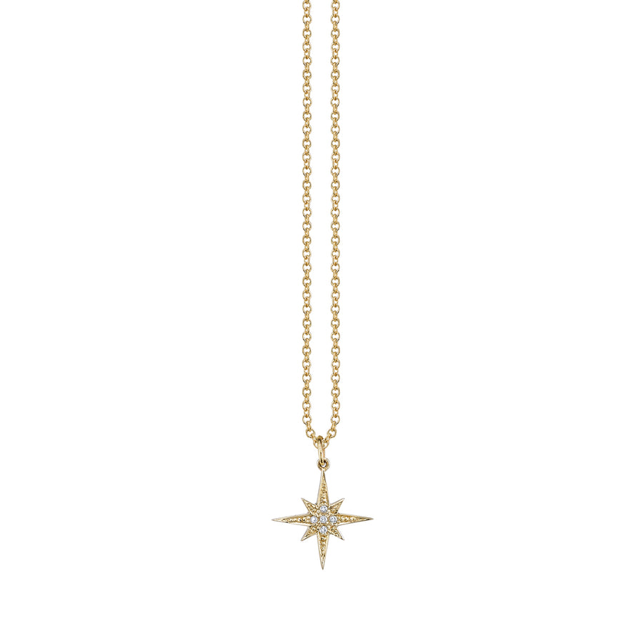 Gold & Diamond Small Starburst Charm - Sydney Evan Fine Jewelry