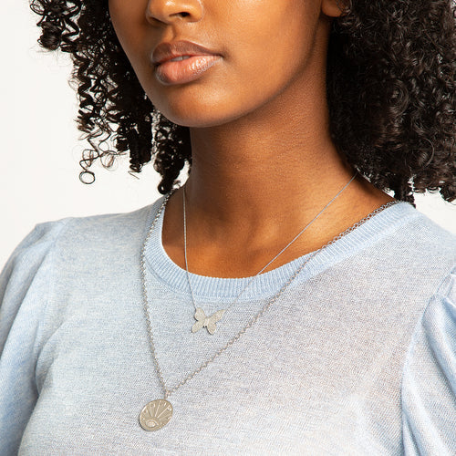 Gold & Diamond Eye Luck with Rays Coin Charm