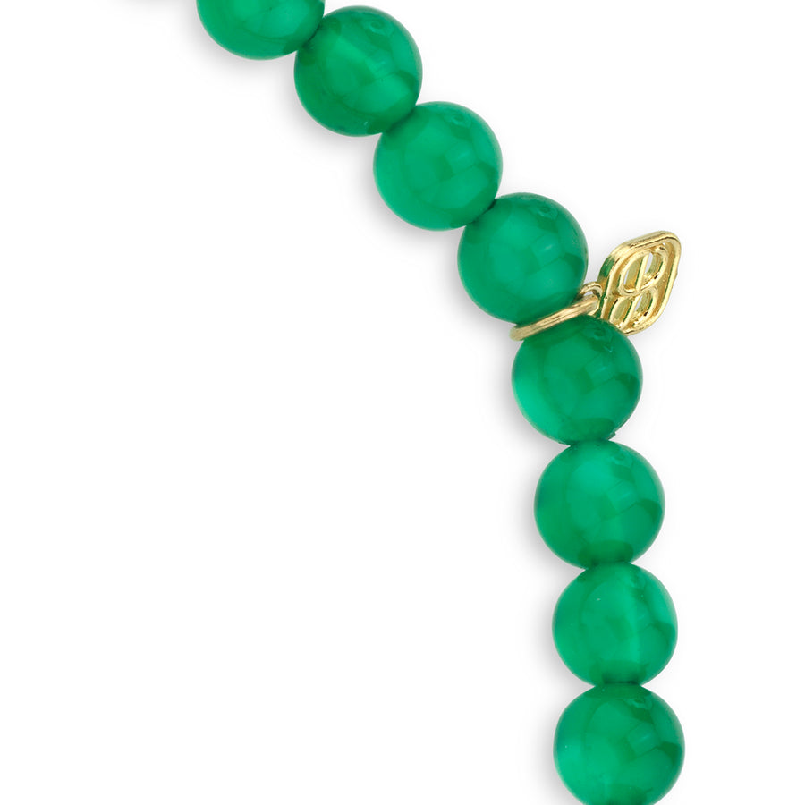 Gold & Diamond Small Evil Eye on Green Onyx - Sydney Evan Fine Jewelry