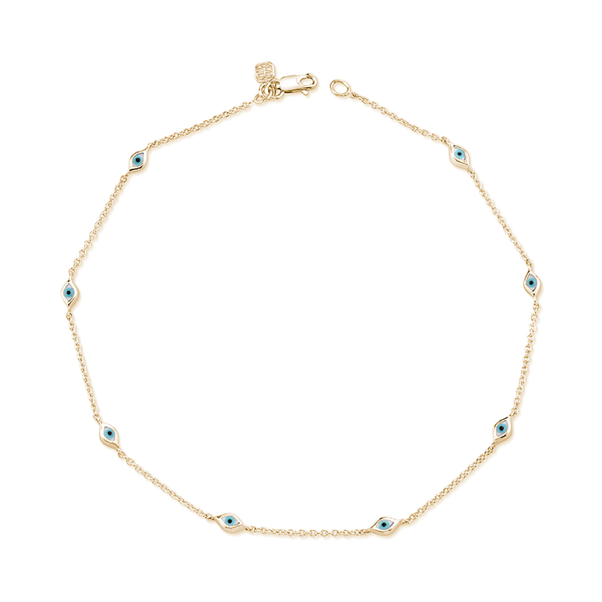 Multi Mini Enamel Eye Anklet