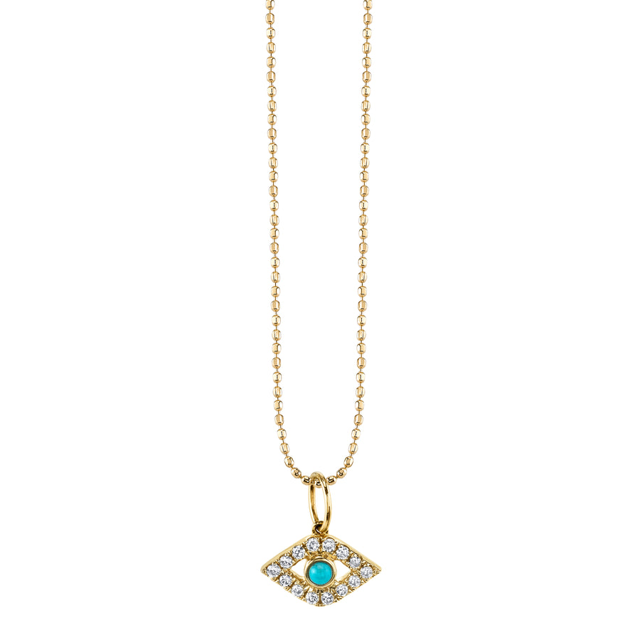 Gold & Diamond Large Bezel Eye Charm - Sydney Evan Fine Jewelry