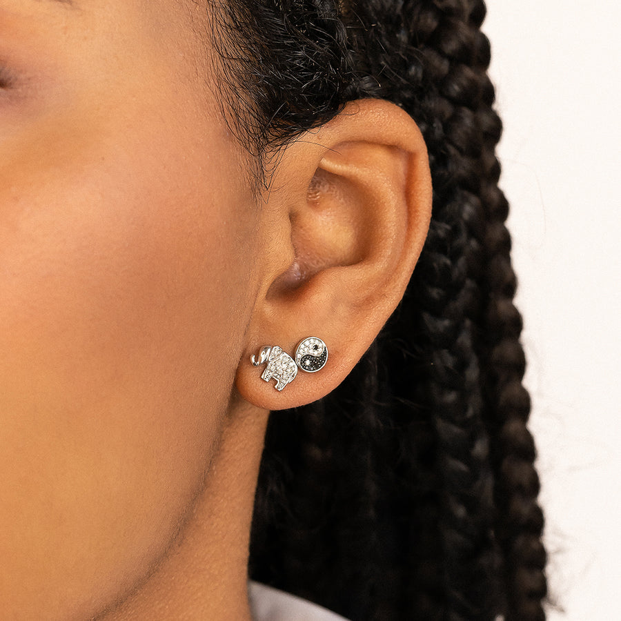 Shop Sydney Evan 14k Gold Diamond Yin Yang Stud