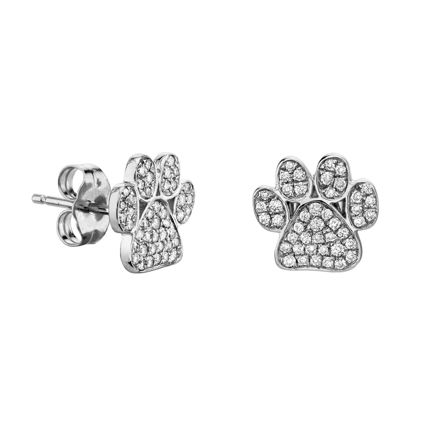 Gold & Diamond Paw Stud - Sydney Evan Fine Jewelry