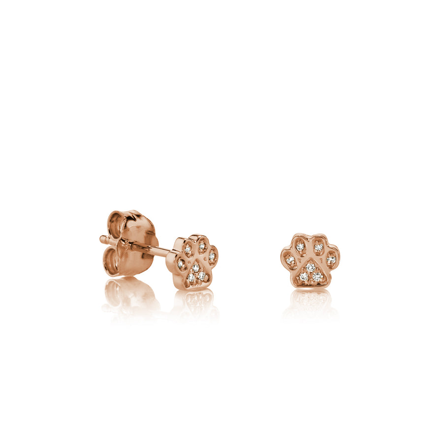 Gold & Diamond Mini Paw Stud - Sydney Evan Fine Jewelry