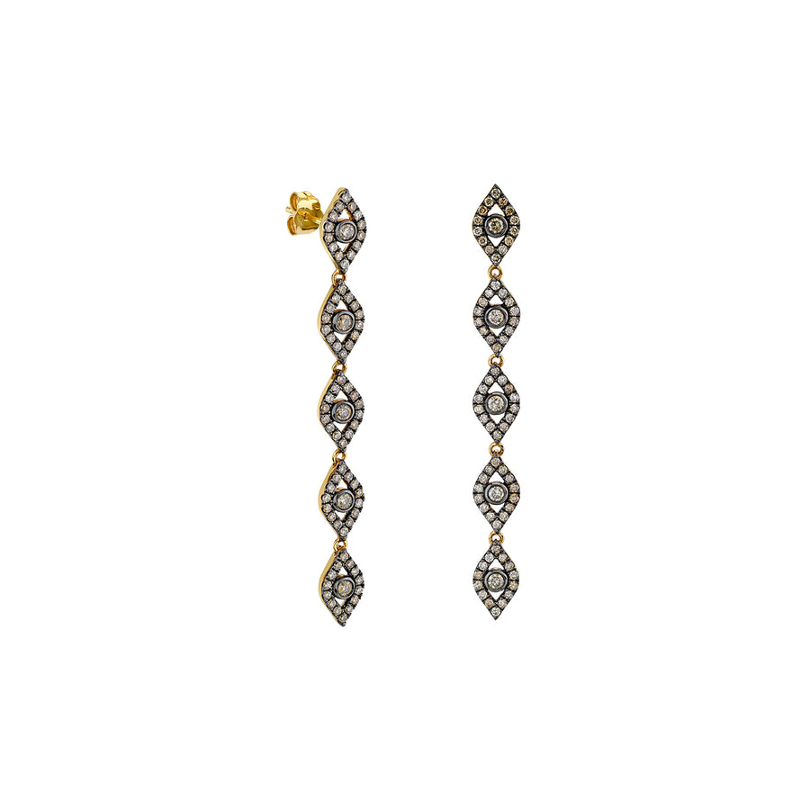 Gold & Diamond Eye Drop Earrings - Sydney Evan Fine Jewelry