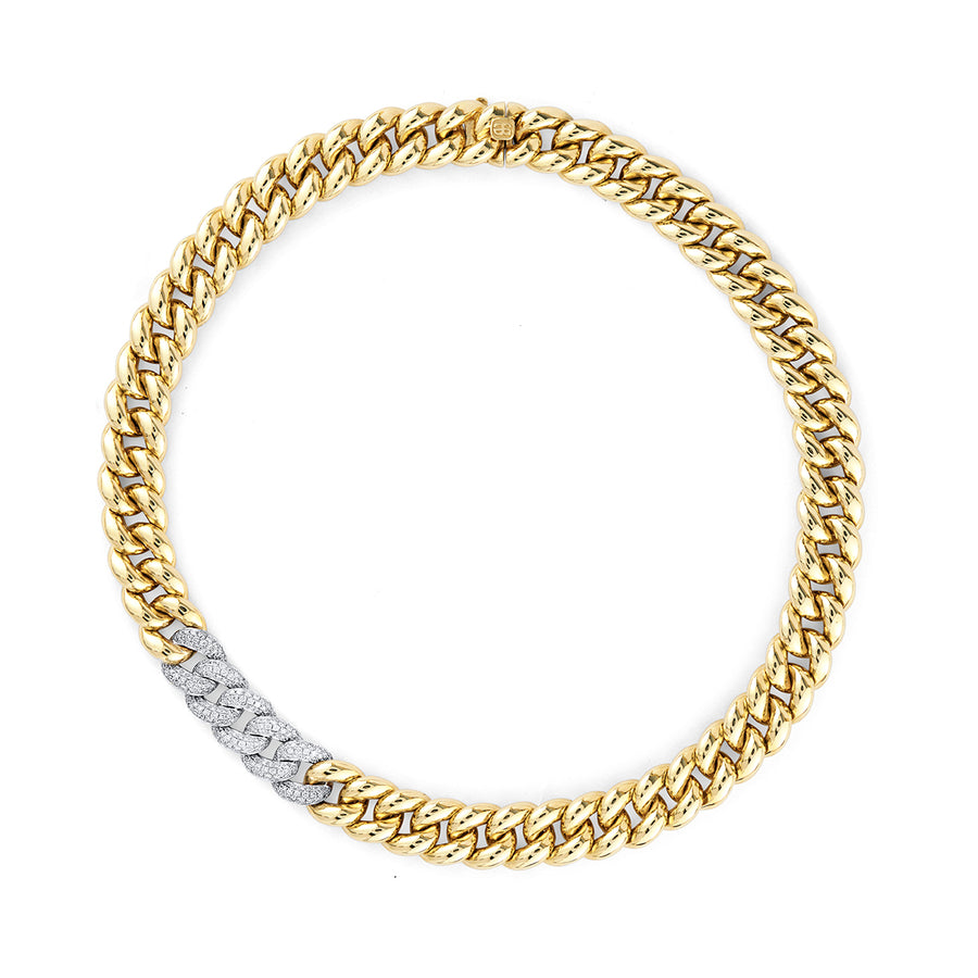 Gold & Diamond Large Link Necklace - Sydney Evan Fine Jewelry