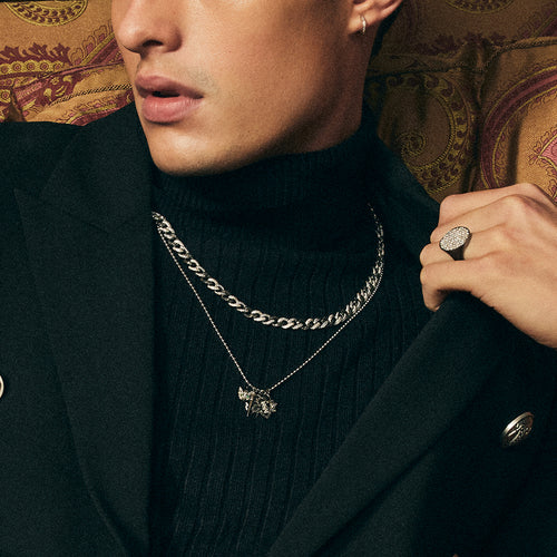 Men's Collection Gold & Diamond Mini Huggie Hoops