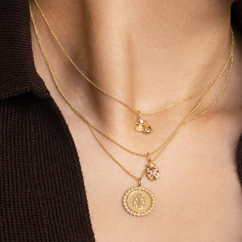 Gold & Diamond Love, Protection & Luck Charm