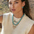 Gold & Diamond Lucky Icon Rondelle Turquoise Heishi Necklace