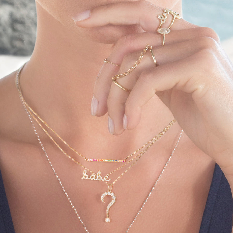Gold & Diamond Babe Necklace - Sydney Evan Fine Jewelry