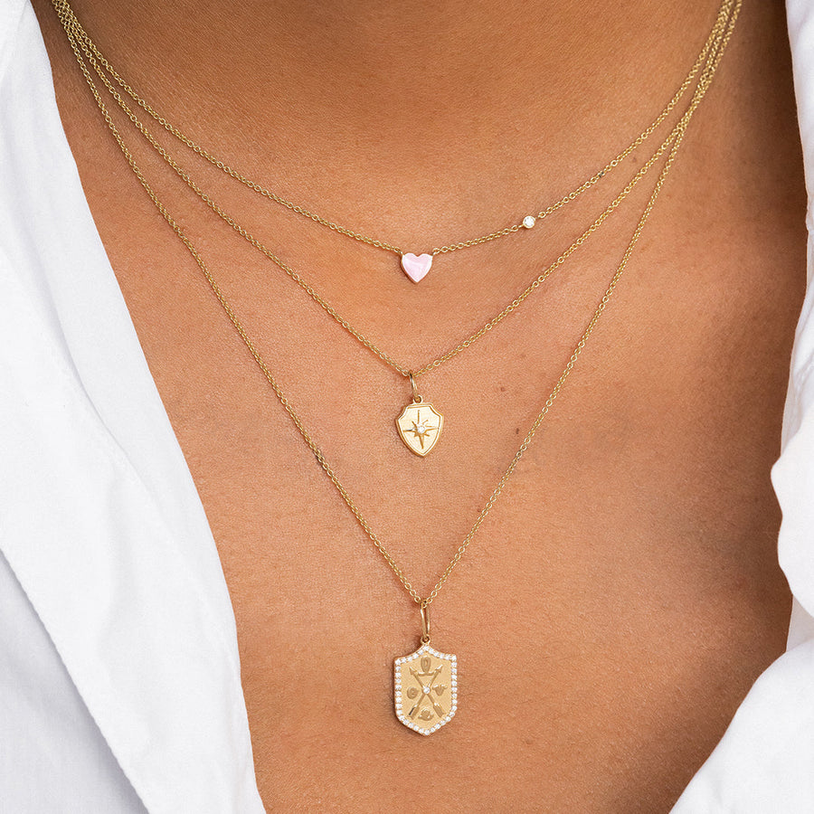 Kids Collection Gold & Enamel Mini Heart Necklace - Sydney Evan Fine Jewelry
