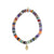 Men's Collection Gold & Diamond Hamsa on Rainbow Heishi