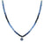 Men's Collection Black Rhodium & Sapphire Mini Disc on Blue Shade Sapphire Necklace