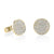 Men's Collection Gold & Diamond Disc Cufflinks