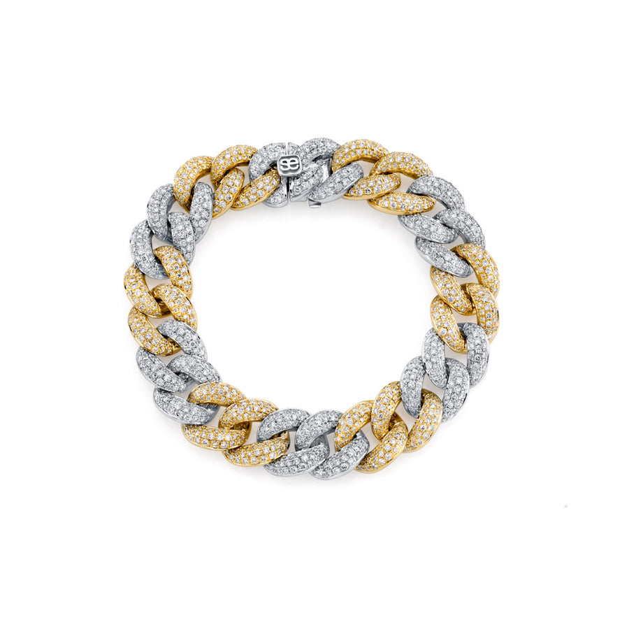 Two-Tone Gold Diamond Link Bracelet - Sydney Evan Fine Jewelry