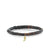 Men's Collection Gold & Diamond Horn on Dark Brown Heishi