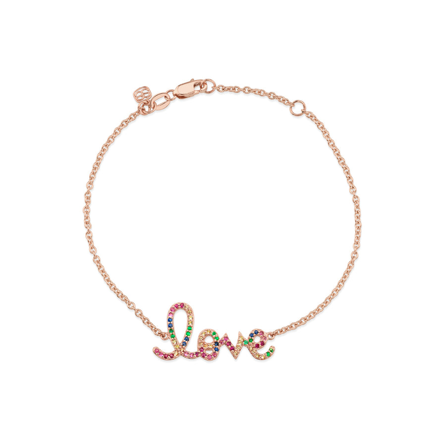 Gold & Rainbow Medium Love Bracelet - Sydney Evan Fine Jewelry