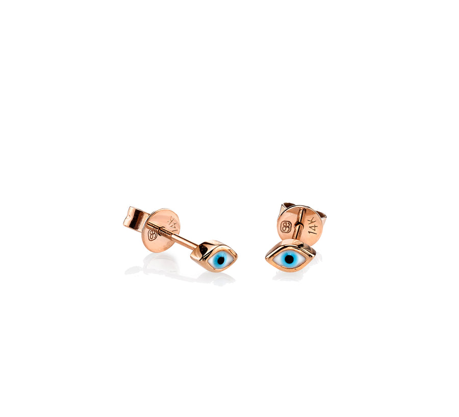 Gold Mini Enamel Eye Stud - Sydney Evan Fine Jewelry