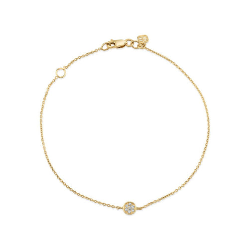 Kids Collection Gold & Diamond Tiny Disc Bracelet