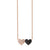 Gold & Diamond Medium Double Heart Necklace