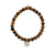 Men's Collection Gold & Diamond Happy Face on Tiger's Eye
