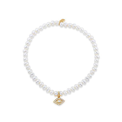 Kids Collection Gold & Diamond Eye on Pearl
