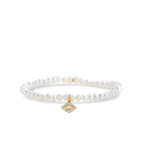 Kids Collection Gold & Diamond Eye on Pearl