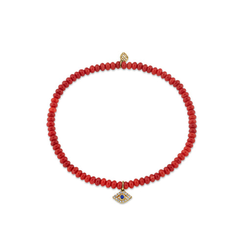 Gold & Diamond Small Bezel Eye on Red Sea Bamboo