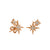 Gold & Diamond Double Starburst Stud