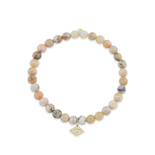 Men's Collection Gold & Diamond Medium Eye on African Opal