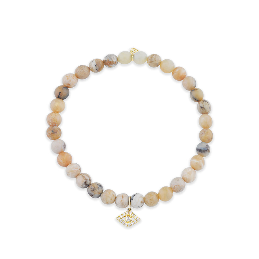 Men's Collection Gold & Diamond Eye on African Opal - Sydney Evan Fine Jewelry