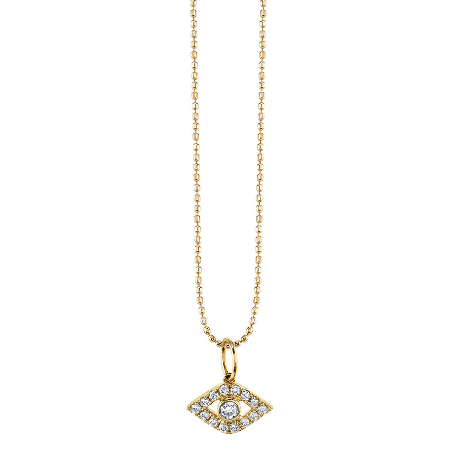 & Diamond Medium Bezel Eye Charm