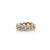 Tri-Tone Gold & Pave Diamond Link Ring