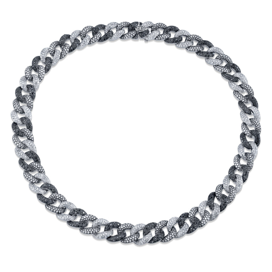 Men's Collection Two-Tone Gold & Pavé Diamond Link Necklace - Sydney Evan Fine Jewelry