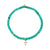 Men's Collection Gold & Diamond Mini Cross on Turquoise