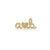 Gold & Diamond Custom Script Stud