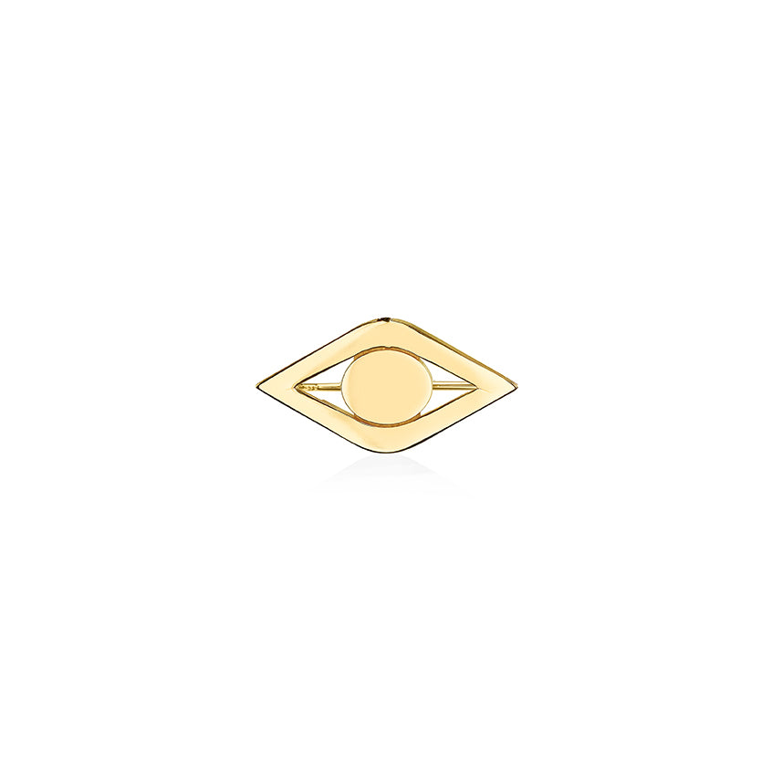 Pure Gold Large Evil Eye Brooch - Sydney Evan Fine Jewelry