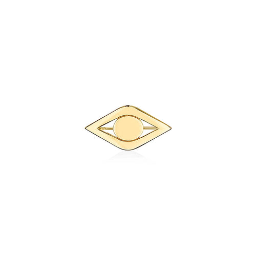 Men's Collection Pure Gold Large Eye Brooch