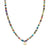 Pure Gold Evil Eye on Rainbow Heishi Necklace