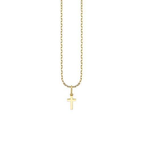 Pure Gold Tiny Cross Charm