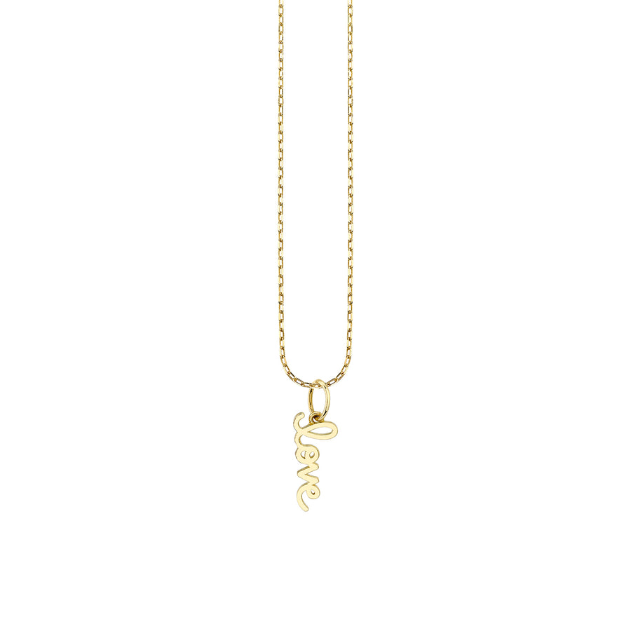 Pure Gold Tiny Love Script Charm - Sydney Evan Fine Jewelry